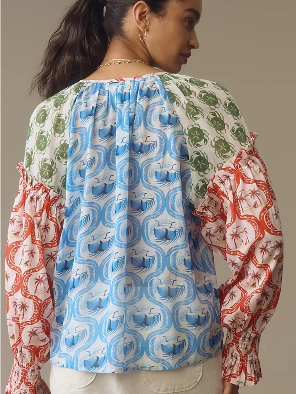 FARM Rio Multicolor Summer Mix Blouse - Picture 2 of 6